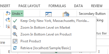 Undo Menu Crop Essbase Excel & Applied OLAP